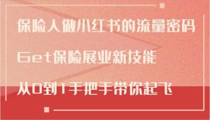 保险人做小红书的流量密码，Get保险展业新技能，从0到1手把手带你起飞-吾藏分享