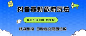 2024年抖音评论区最新截流玩法，日引200+创业粉，日稳定变现四位数实操…-吾藏分享