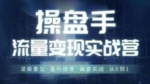 操盘手流量实战变现营6月28-30号线下课，涅槃重生 盈利倍增 操盘实战 从0到1-吾藏分享