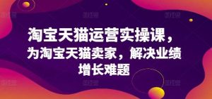 淘宝天猫运营实操课，为淘宝天猫卖家，解决业绩增长难题-吾藏分享