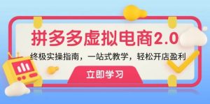 拼多多 虚拟项目-2.0：终极实操指南，一站式教学，轻松开店盈利-吾藏分享