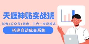 天涯神贴实战班：抖音+公众号+网盘，三合一变现模式，搭建自动成交系统-吾藏分享