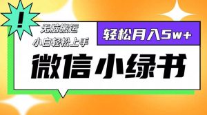 微信小绿书项目，一部手机，每天操作十分钟，，日入1000+-吾藏分享