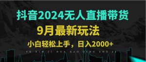 9月抖音无人直播带货新玩法，不违规，三天起号，轻松日躺赚1000+-吾藏分享