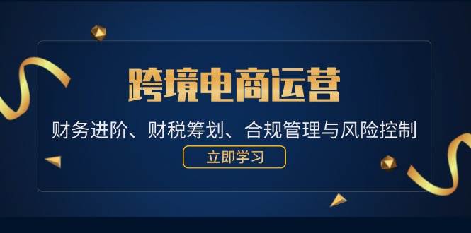 跨境电商运营：财务进阶、财税筹划、合规管理与风险控制-吾藏分享