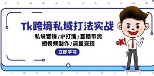 Tk跨境私域打法实战：私域营销/IP打造/直播带货/短视频制作/流量变现-吾藏分享