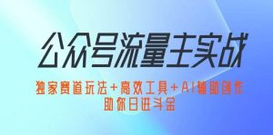 公众号流量主实战：独家赛道玩法+高效工具+AI辅助创作，助你日进斗金-吾藏分享