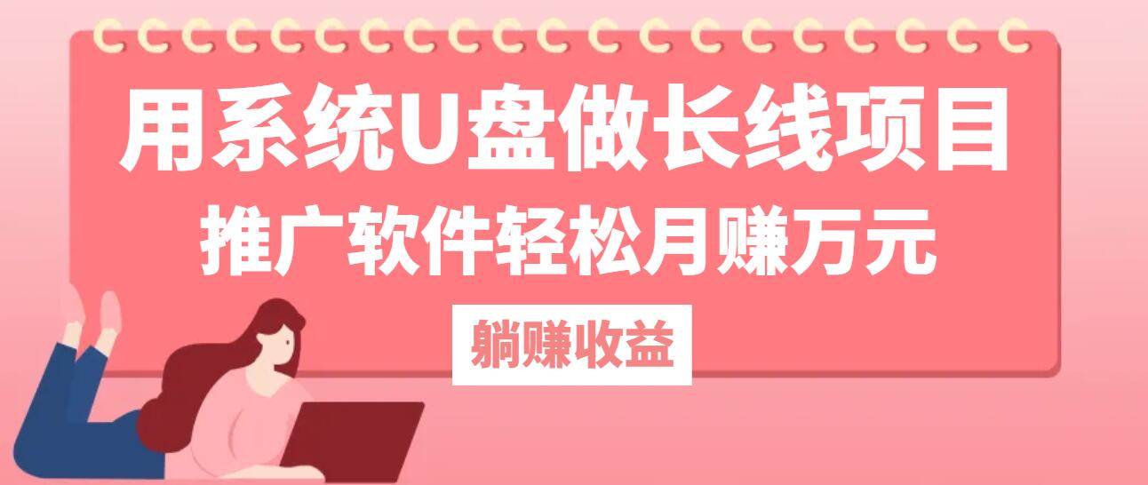 用系统U盘做长线项目，推广软件轻松月赚万元（附制作教程+软件）-吾藏分享