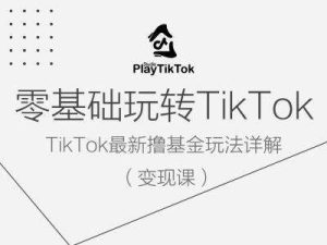 零基础玩转TiKToK变现课，TikTok最新撸基金玩法详解-吾藏分享