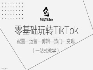 零基础玩转TikTok，配置一运营一剪辑一热门一变现，一站式教学-吾藏分享