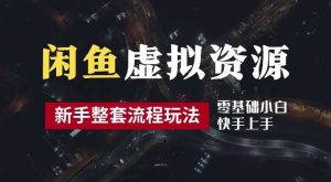 2024最新闲鱼虚拟资源玩法，养号到出单整套流程，多管道收益，每天2小时月收入过万【揭秘】-吾藏分享