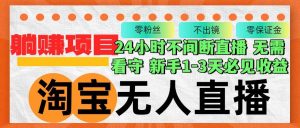 淘宝无人直播3.0，不违规不封号，轻松月入3W+，长期稳定-吾藏分享