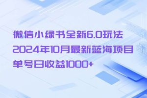 微信小绿书全新6.0玩法，2024年10月最新蓝海项目，单号日收益1000+-吾藏分享