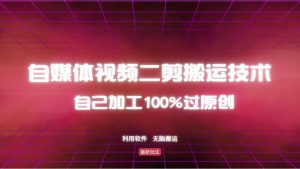 详细教你自媒体视频二剪搬运技术，自己加工100%过原创，无脑搬运-吾藏分享