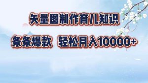 矢量图制作育儿知识，条条爆款，月入10000+-吾藏分享