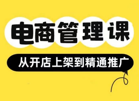 小红书&闲鱼开店从开店上架到精通推广，电商管理课-吾藏分享