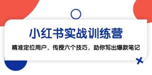 小红书实战训练营：精准定位用户，传授六个技巧，助你写出爆款笔记-吾藏分享