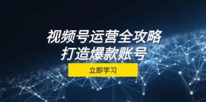 视频号运营全攻略，从定位到成交一站式学习，视频号核心秘诀，打造爆款账号-吾藏分享