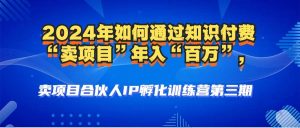 2024年普通人如何通过知识付费“卖项目”年入“百万”人设搭建-黑科技…-吾藏分享