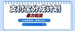 2024最新冷门项目，支付宝视频分成计划，直接粗暴搬运，日入2000+，有手就行！-吾藏分享