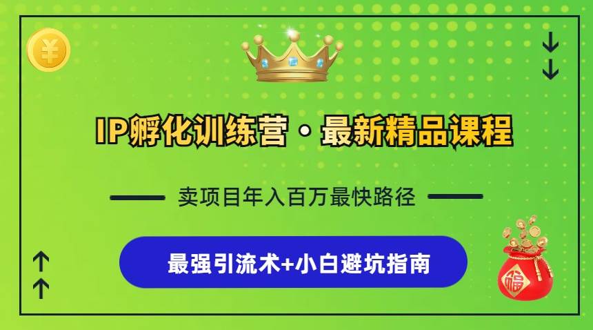 IP孵化训练营，知识付费全流程+最强引流术+小白避坑指南-吾藏分享