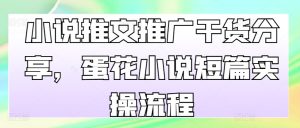 小说推文推广干货分享，蛋花小说短篇实操流程-吾藏分享