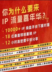 群响IP流量嘉年华，​现场视频+IP江湖2024典藏版PPT-吾藏分享