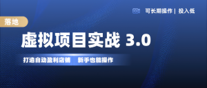 虚拟项目实操落地 3.0,新手轻松上手，单品月入1W+-吾藏分享