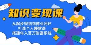 知识变现课：从起步规划到商业闭环 打造个人爆款课 搭建年入百万财富系统-吾藏分享