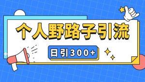 个人野路子引流日引300+精准客户，暴力截流玩法+克隆自热-吾藏分享