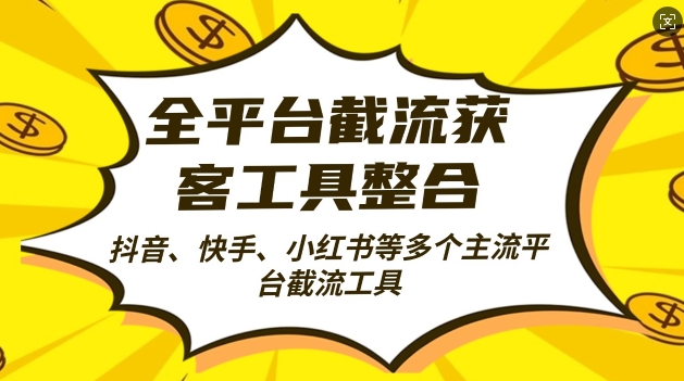 全平台截流获客工县整合全自动引流，日引2000+精准客户-吾藏分享