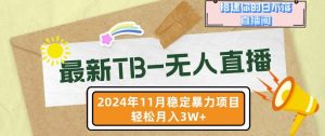 【最新TB-无人直播】11月最新，打造你的日不落直播间，轻松月入过W-吾藏分享