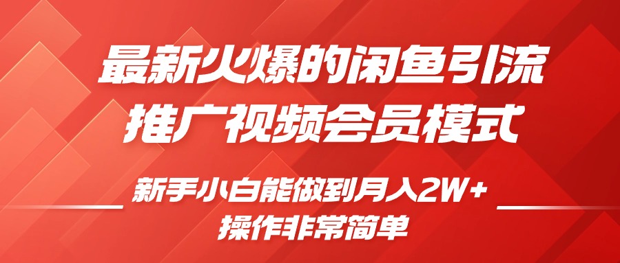 闲鱼引流推广影视会员，0成本就可以操作，新手小白月入过W+-吾藏分享