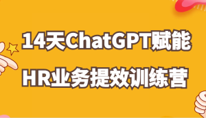 ChatGPT赋能HR业务提效14天训练营，从小白到应用高手在HR工作中灵活应用-吾藏分享