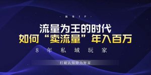 未来如何通过“卖流量”年入百万，跨越一切周期绝对蓝海项目-吾藏分享