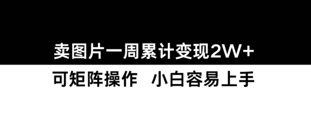 小红书【卖图片】一周累计变现2W+小白易上手-吾藏分享