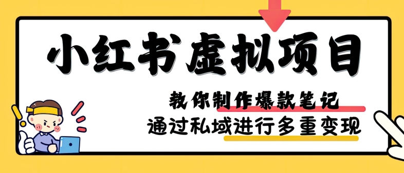 小红书虚拟项目实战，爆款笔记制作，矩阵放大玩法分享-吾藏分享