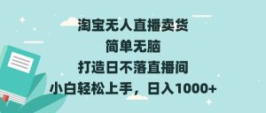 淘宝无人直播卖货 简单无脑 打造日不落直播间 小白轻松上手，日入1000+-吾藏分享