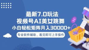 视频号最新7.0玩法，当天起号小白也能轻松月入30000+-吾藏分享