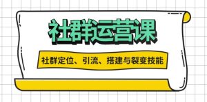 社群运营打卡计划：解锁社群定位、引流、搭建与裂变技能-吾藏分享