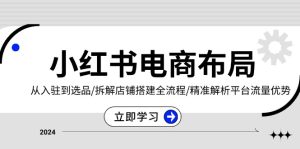 小红书电商布局：从入驻到选品/拆解店铺搭建全流程/精准解析平台流量优势-吾藏分享