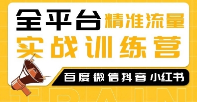 全平台精准流量实战训练营，百度微信抖音小红书SEO引流教程-吾藏分享