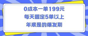 人人都需要的东西0成本一单199元每天固定5单以上年底是的爆发期-吾藏分享