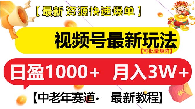 视频号最新玩法 中老年赛道 月入3W+-吾藏分享