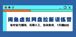 闲鱼虚拟网盘拉新训练营：省时省力赚钱，无需人工，自动发货，7天赚800-吾藏分享