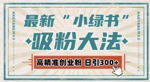 最新自动化“吸粉术”，小绿书激活私域流量，每日轻松吸引300+高质精准粉!-吾藏分享