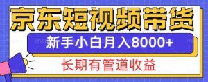 京东短视频带货新玩法，长期管道收益，新手也能月入8000+-吾藏分享