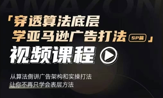 穿透算法底层，学亚马逊广告打法SP篇，从算法侧讲广告架构和实操打法，让你不再只学会表层方法-吾藏分享