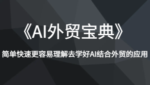 《AI外贸宝典》简单快速更容易理解去学好AI结合外贸的应用-吾藏分享