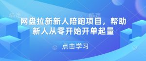 网盘拉新新人陪跑项目，帮助新人从零开始开单起量-吾藏分享